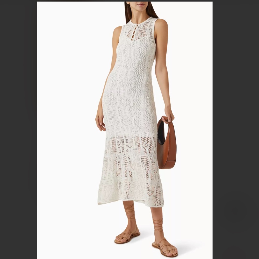 MINKPINK Cream Knit Midi Dress